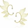 Yaopeing Yaopeing Handmade Leaf Elf Ears Cuffs Non Piercing Earrings For Women Faux Body Piercing Jewelry