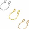 NZDLM Nzdlm Fake Septum Nose Ring Fake Nose Rings 20G Hoop Nose Ring Gold Rose Gold Silver 8Mm Non Pierced Clip Nose Ring Faux Body Piercing Jewelry For Women Men Faux Body Piercing Jewelry