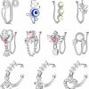 Sundurich Sundurich 11Pcs Fake Nose Ring For Women Non Piercing African Nose Cuffs Faux Clip On Dangling Nose Ring Cuffs Piercing Jewelry Set Faux Body Piercing Jewelry