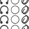 FECTAS Fectas Fake Nipple Ring Hoop Stainless Steel Non Pierced Nipple Rings Clip On Nipplerings Faux Body Piercing Jewelry For Women Men Faux Body Piercing Jewelry