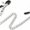 HOMEBEARJ Nipple Clamps Non Piercing, Adjustable Nipple Clamps With Chain, Stainless Steel Nipple Body Jewelry For Women Faux Body Piercing Jewelry