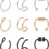 Longita Longita Fake Nose Ring Hoop Fake Septum Magnetic Nose Rings Fake Noes Ring Stud Fake Nose Stud Fake Nose Piercing Fake Septum Piercing Fake Septum Ring Faux Nose Rings For Women Faux Body Piercing Jewelry