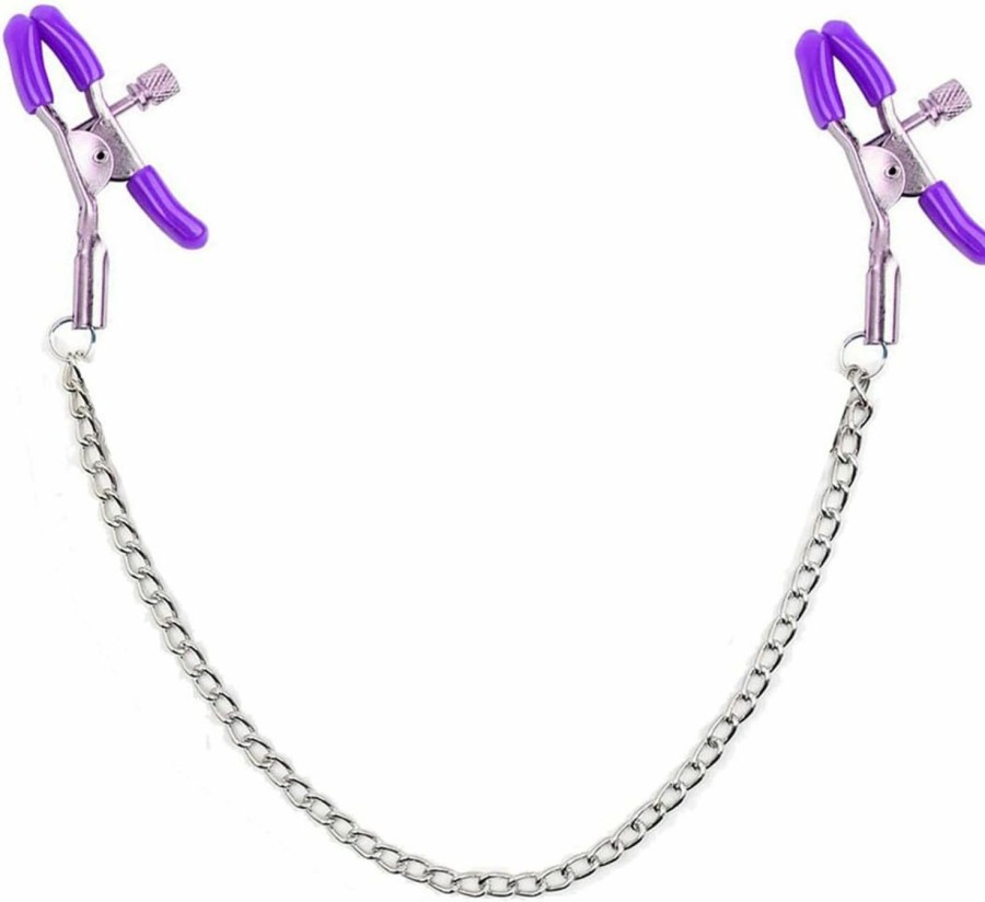 eartif Body Chain Clamps For Women Men Adjustable Stainless Steel Body Ring Body Clips Non-Piercing Sexy Faux Body Jewelry (Purple) Faux Body Piercing Jewelry