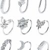 Vsnnsns Vsnnsns Fake Nose Ring Hoop Stud Stainless Steel Faux Nose Piercing Jewelry Clip On Nose Ring Cuffs Lip Helix Cartilage Rook Earrings Hoop Non Piercing Septum Nose Ring For Women Men 9Pcs Faux Body Piercing Jewelry