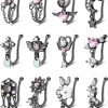 ORAZIO Orazio Fake Nose Ring 12Pcs Faux Nose Rings For Women Dangle Clip On Nose Ring Nose Cuffs For Non Pierced Nose Heart Flower Fake Nose Piercing For Women Non Piercing Faux Body Piercing Jewelry