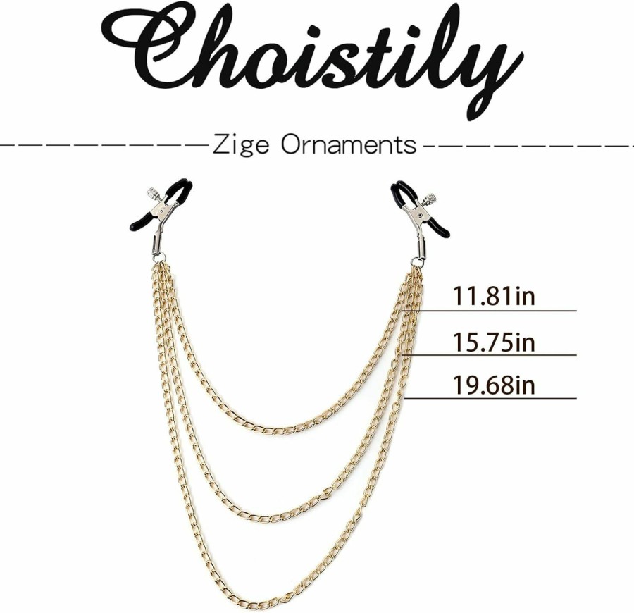 Choistily Body Chain Gothic Punk Body Clip Adjustable Non-Piercing Body Jewelry Faux Body Piercing Jewelry